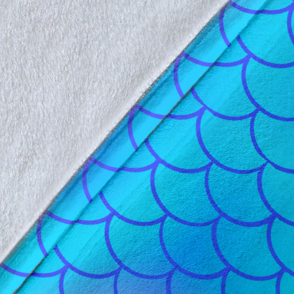 Mermaid Scales Pattern Print Design 04 Premium Blanket