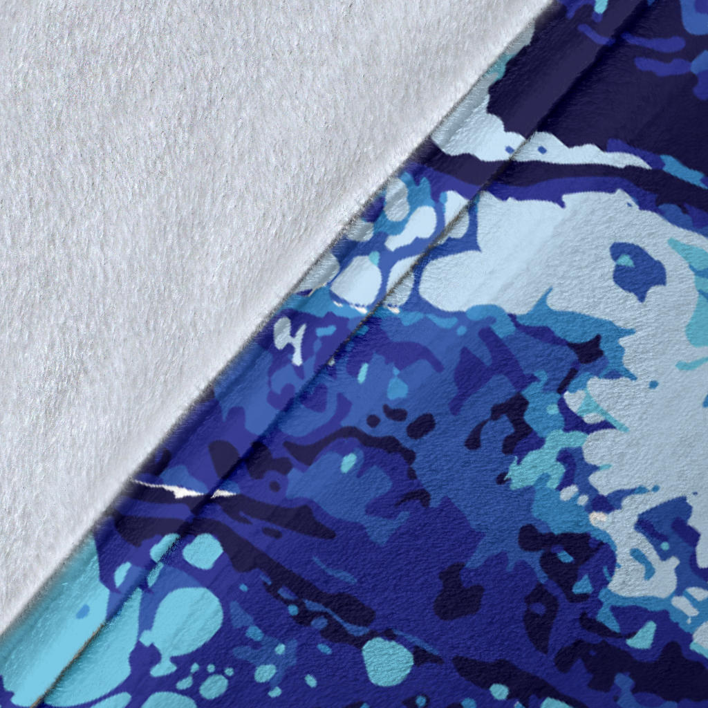 Ocean Liquid Pattern Print Design A03 Premium Blanket