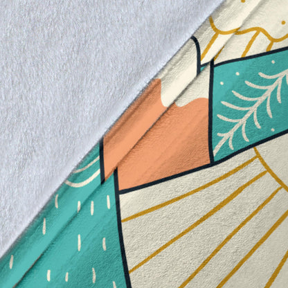 Mountain Pattern Print Design 02 Premium Blanket