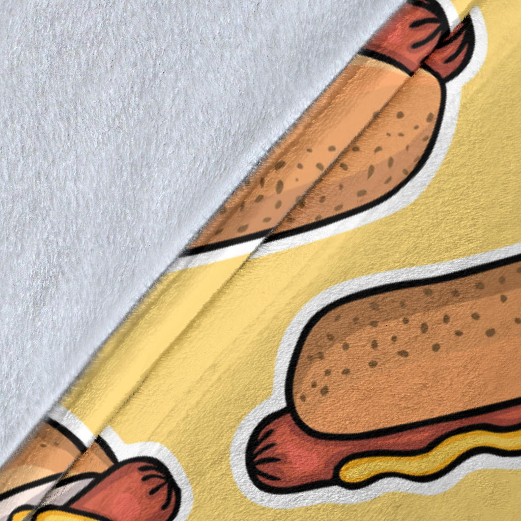Hot Dog Pattern Print Design 01 Premium Blanket