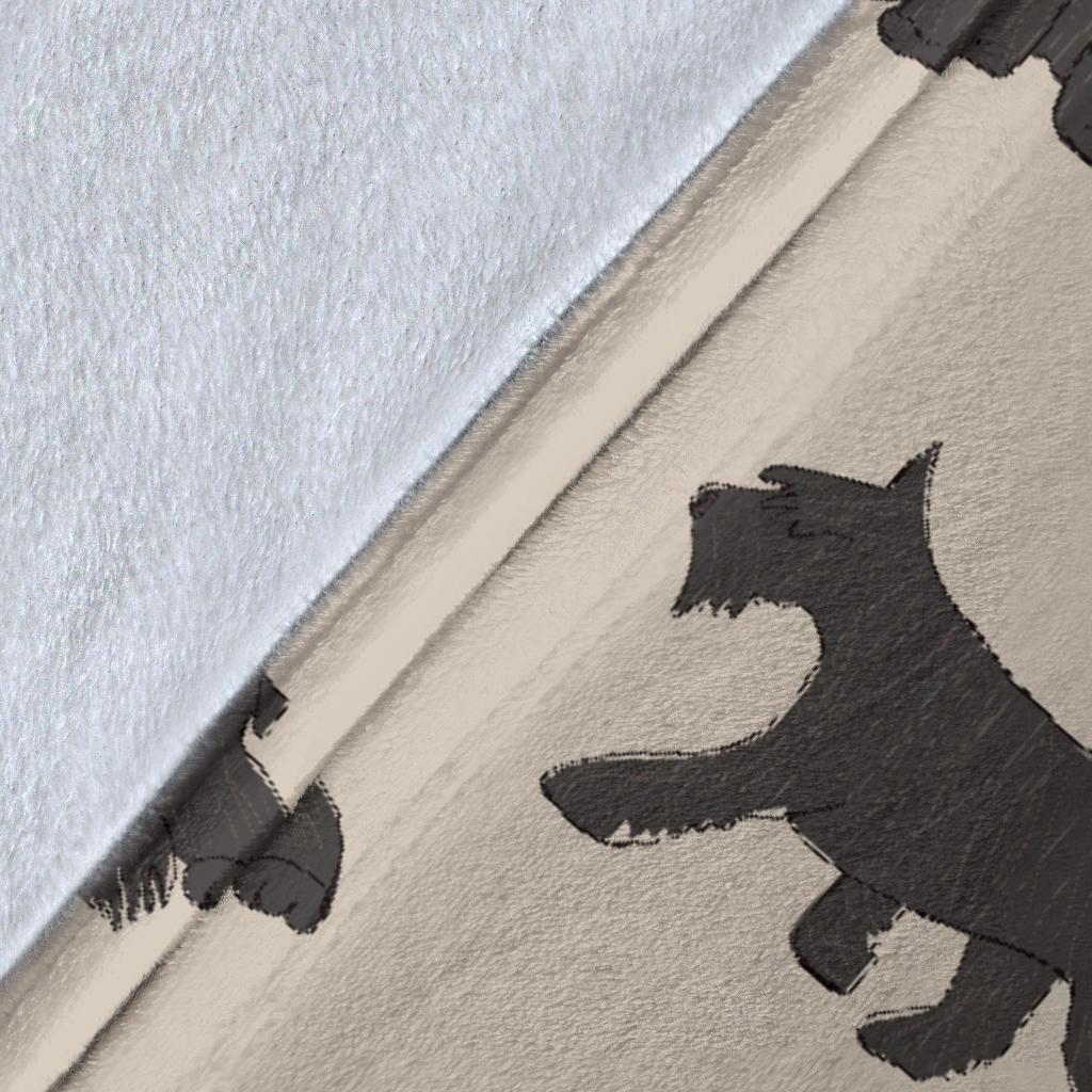 Schnauzers Pattern Print Design A06 Premium Blanket