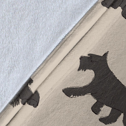 Schnauzers Pattern Print Design A06 Premium Blanket