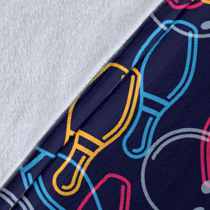 Bowling Pattern Print Design 07 Premium Blanket