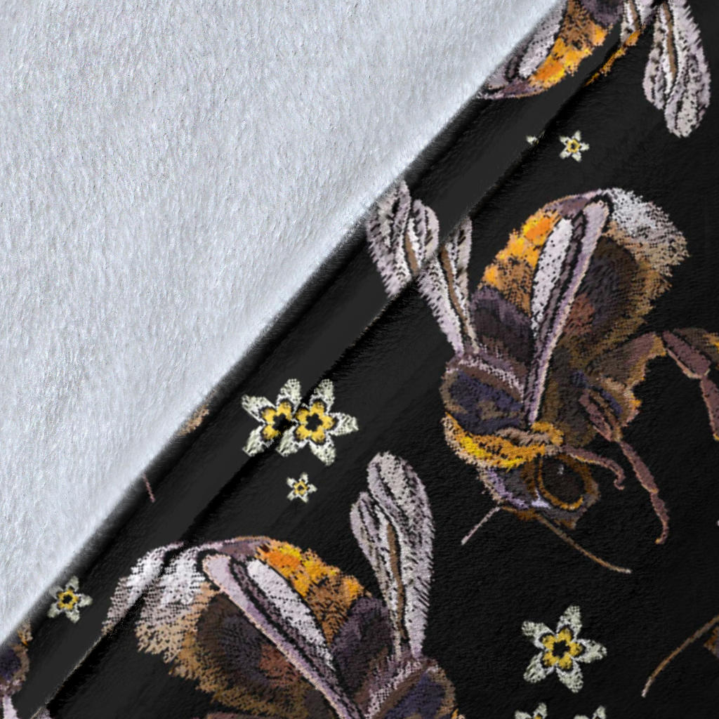 Bee Pattern Print Design 04 Premium Blanket