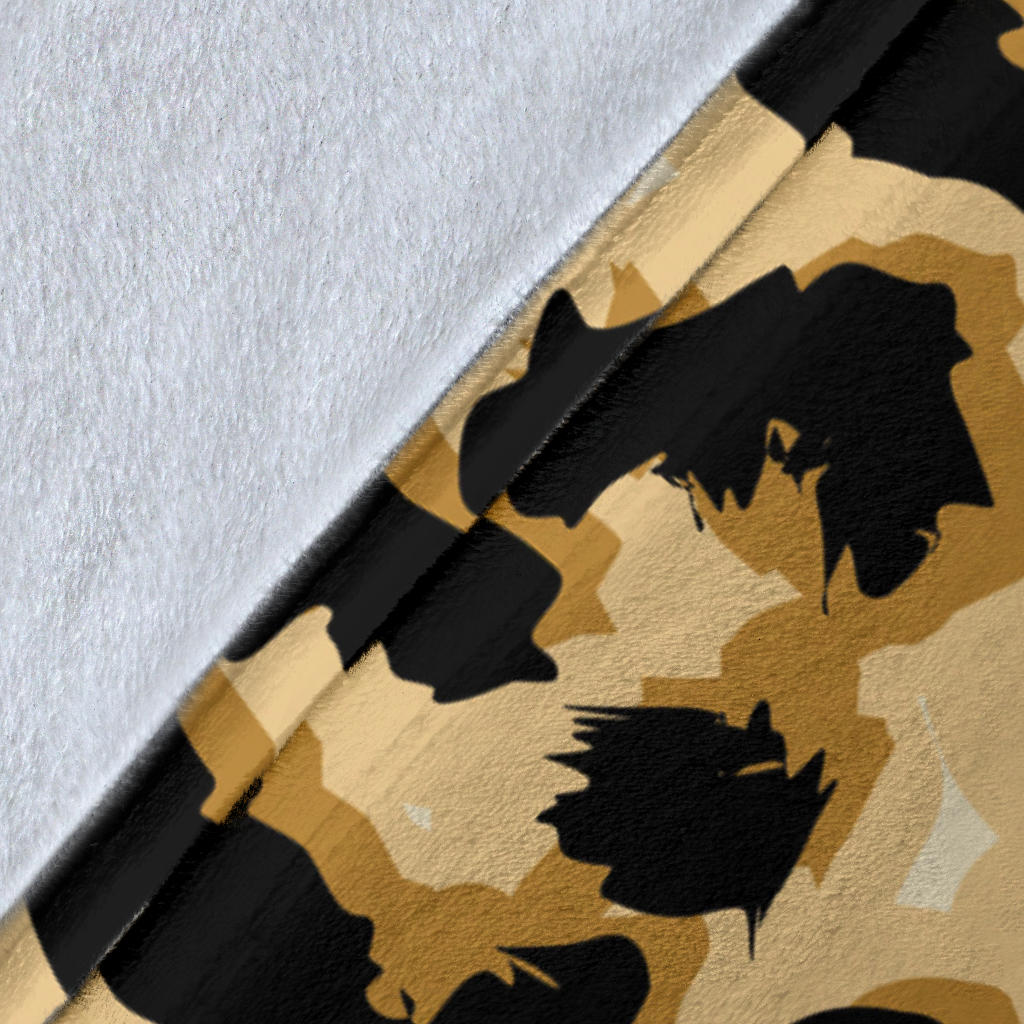 Jaguar Skin Pattern Print Design 02 Premium Blanket