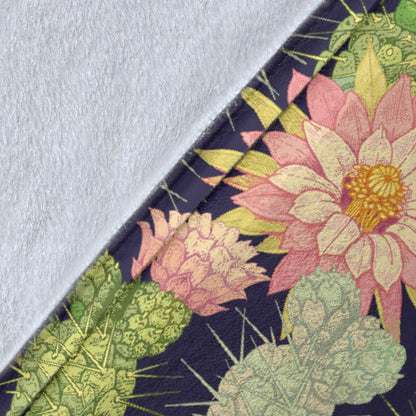 Cactus Pattern Print Design 01 Premium Blanket