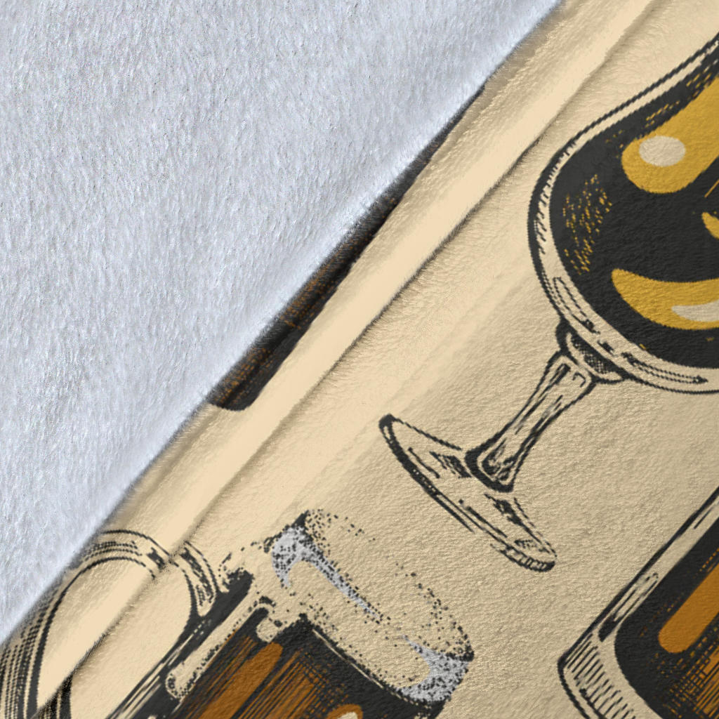 Beer Pattern Print Design 04 Premium Blanket
