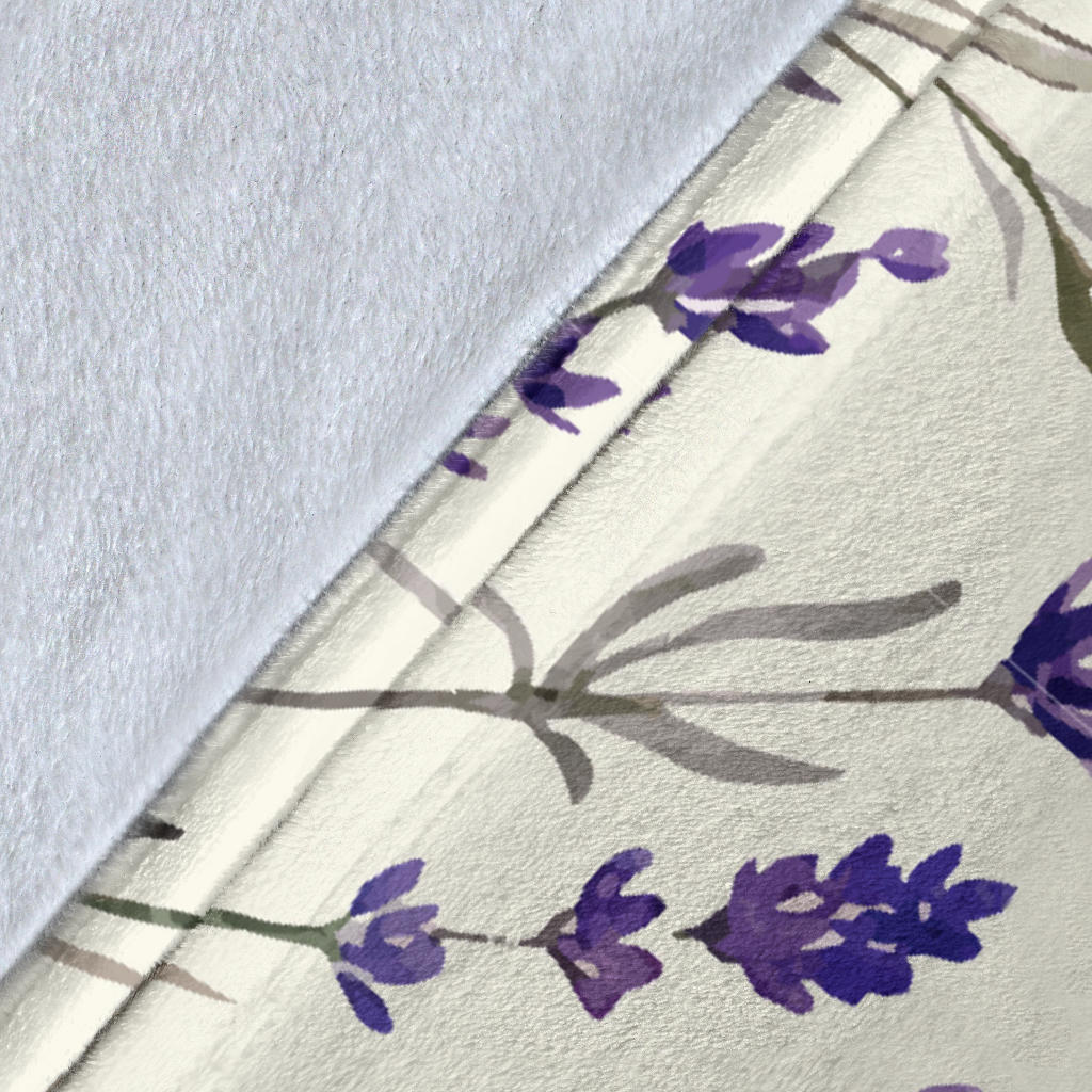 Lavender Pattern Print Design 01 Premium Blanket