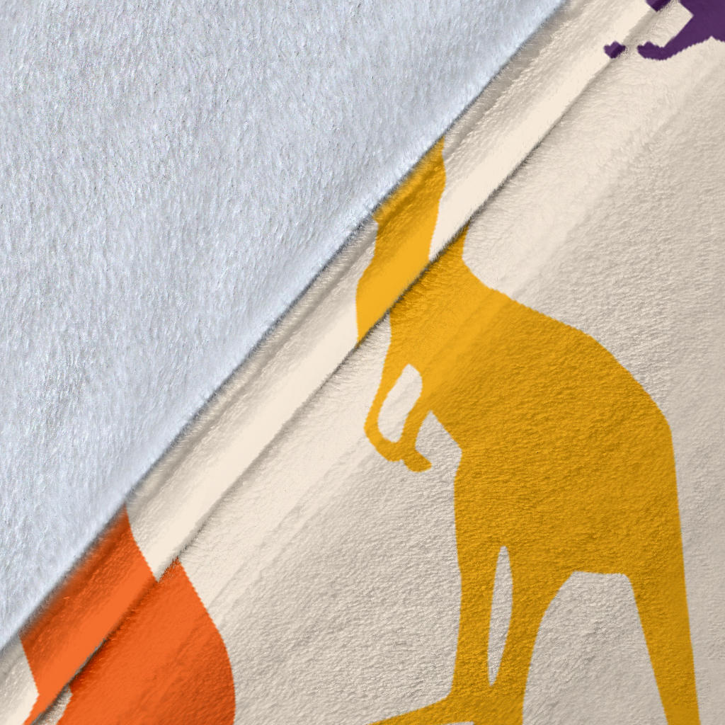 Kangaroos Pattern Print Design 01 Premium Blanket