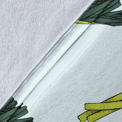 Leek Pattern Print Design 03 Premium Blanket