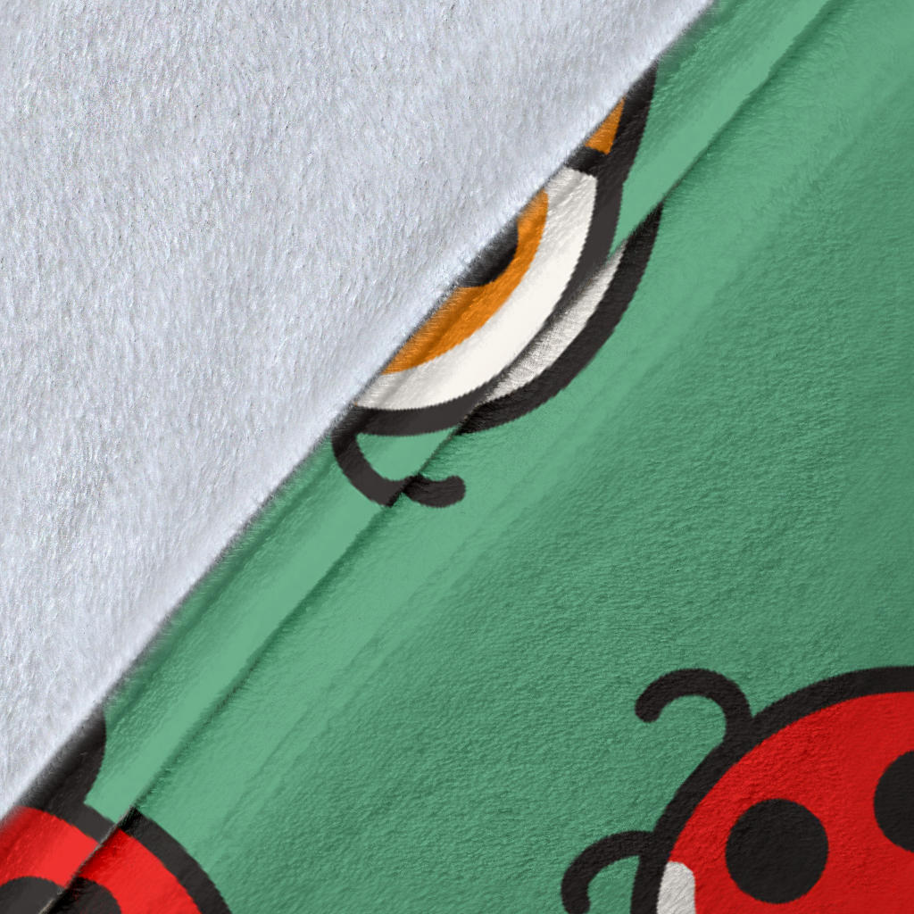 Ladybug Pattern Print Design 02 Premium Blanket