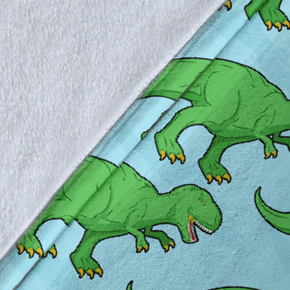 T Rex Pattern Print Design A01 Premium Blanket