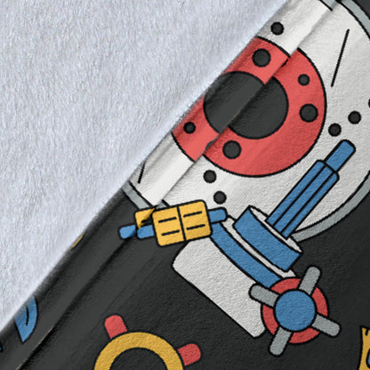 Mechanic Pattern Print Design 01 Premium Blanket