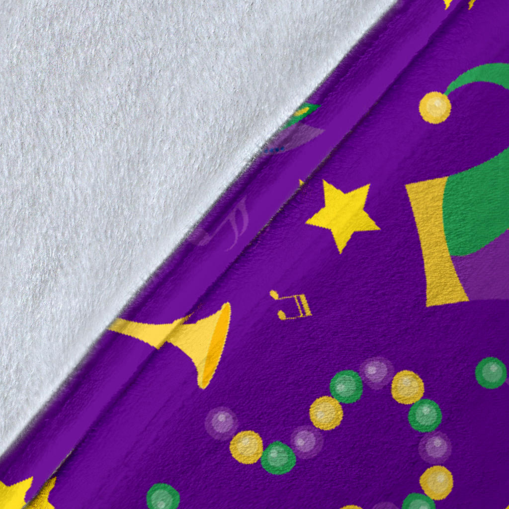 Mardi Gras Pattern Print Design 06 Premium Blanket
