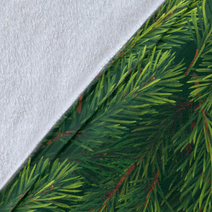 Christmas Tree Pattern Print Design 02 Premium Blanket