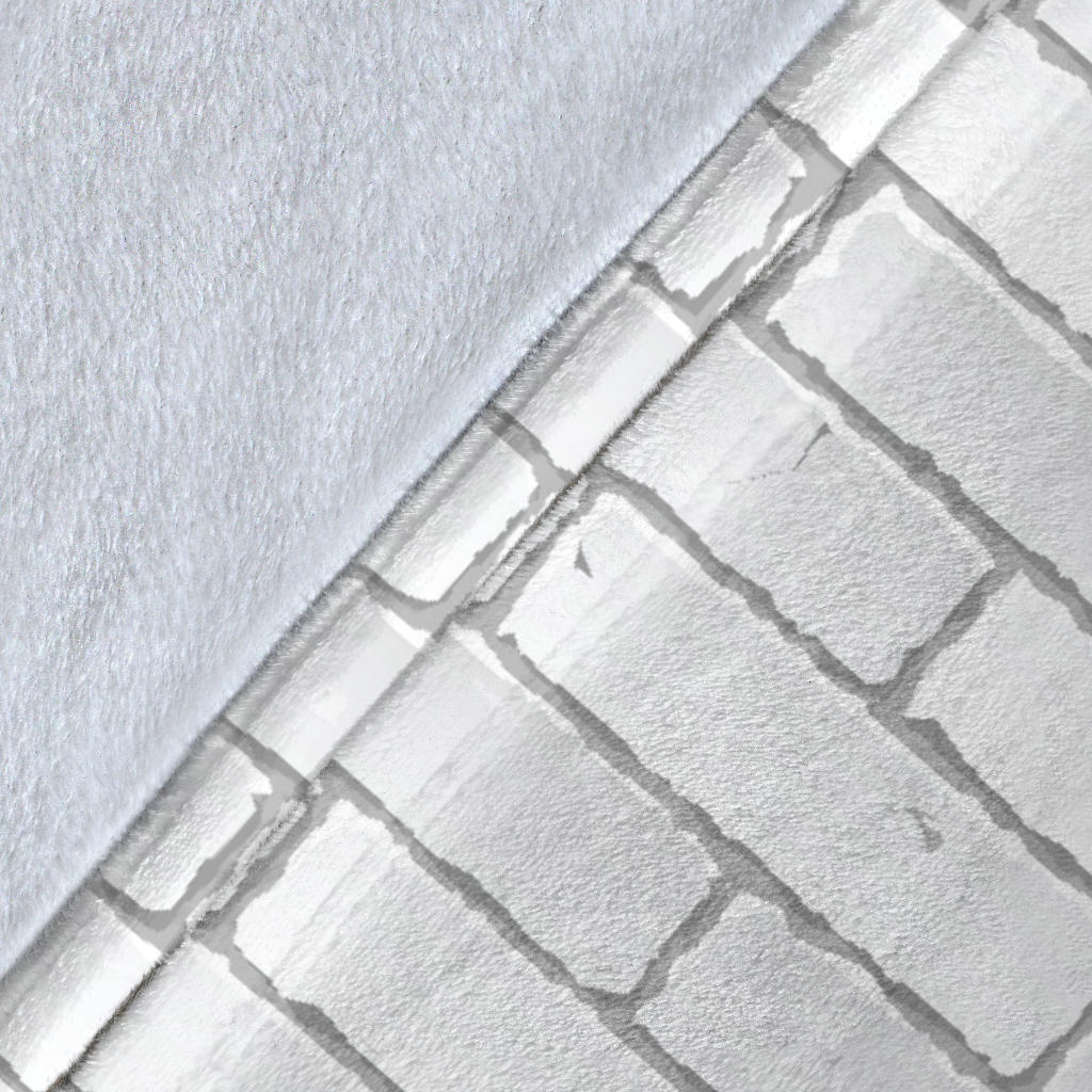 Brick White Pattern Print Design 03 Premium Blanket