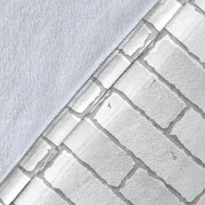 Brick White Pattern Print Design 03 Premium Blanket