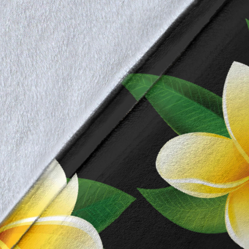 Plumeria Pattern Print Design A03 Premium Blanket