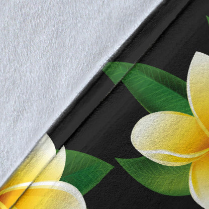 Plumeria Pattern Print Design A03 Premium Blanket