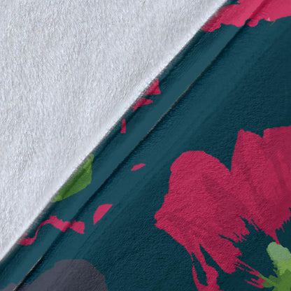 Morning Glory Pattern Print Design 01 Premium Blanket