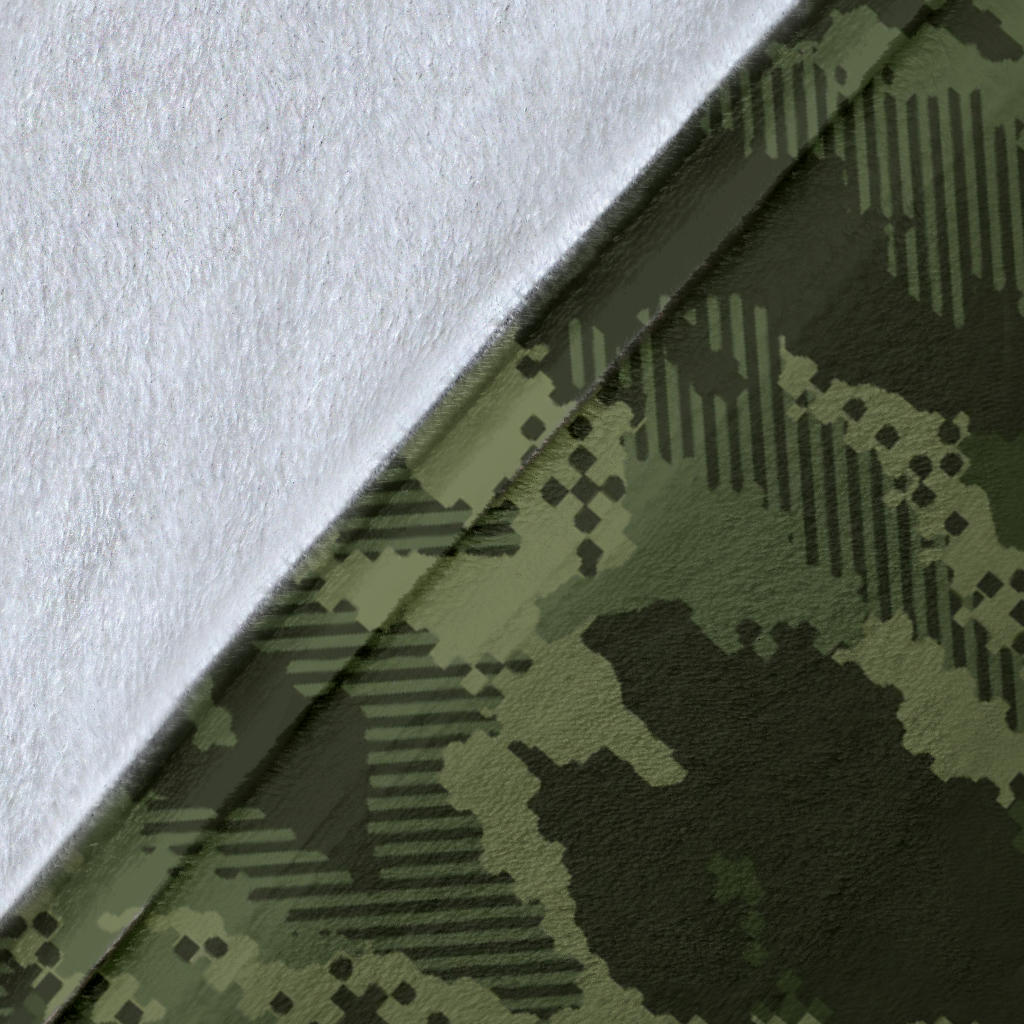 Army Camouflage Pattern Print Design 02 Premium Blanket