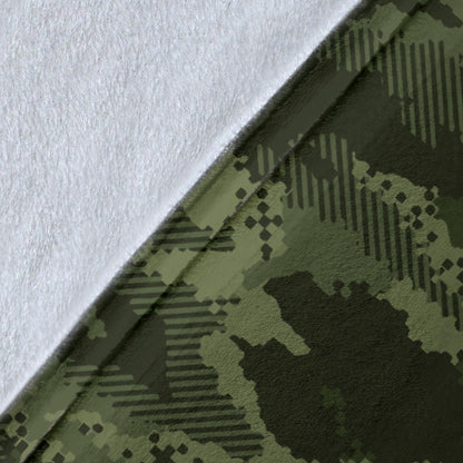 Army Camouflage Pattern Print Design 02 Premium Blanket