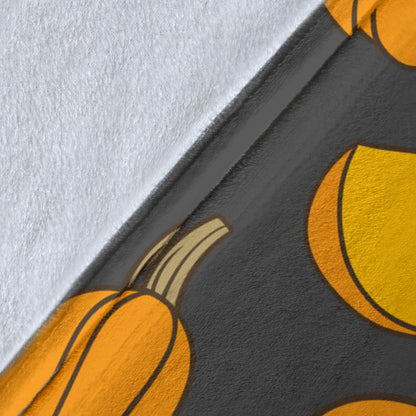 Pumpkin Pattern Print Design A03 Premium Blanket