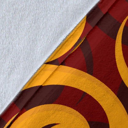 Maori Pattern Print Design 02 Premium Blanket