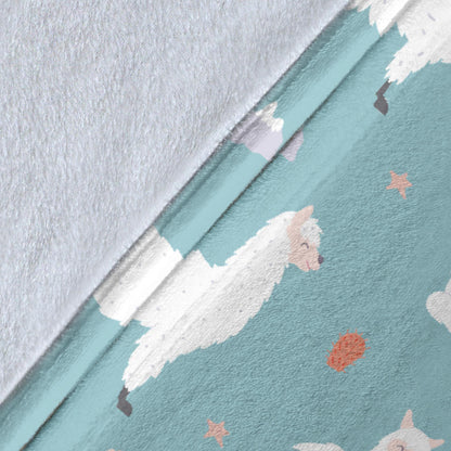 Alpaca Pattern Print Design 02 Premium Blanket