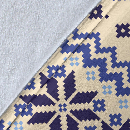 Nordic Pattern Print Design A03 Premium Blanket