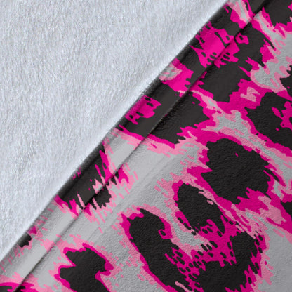 Leopard Pattern Print Design 02 Premium Blanket
