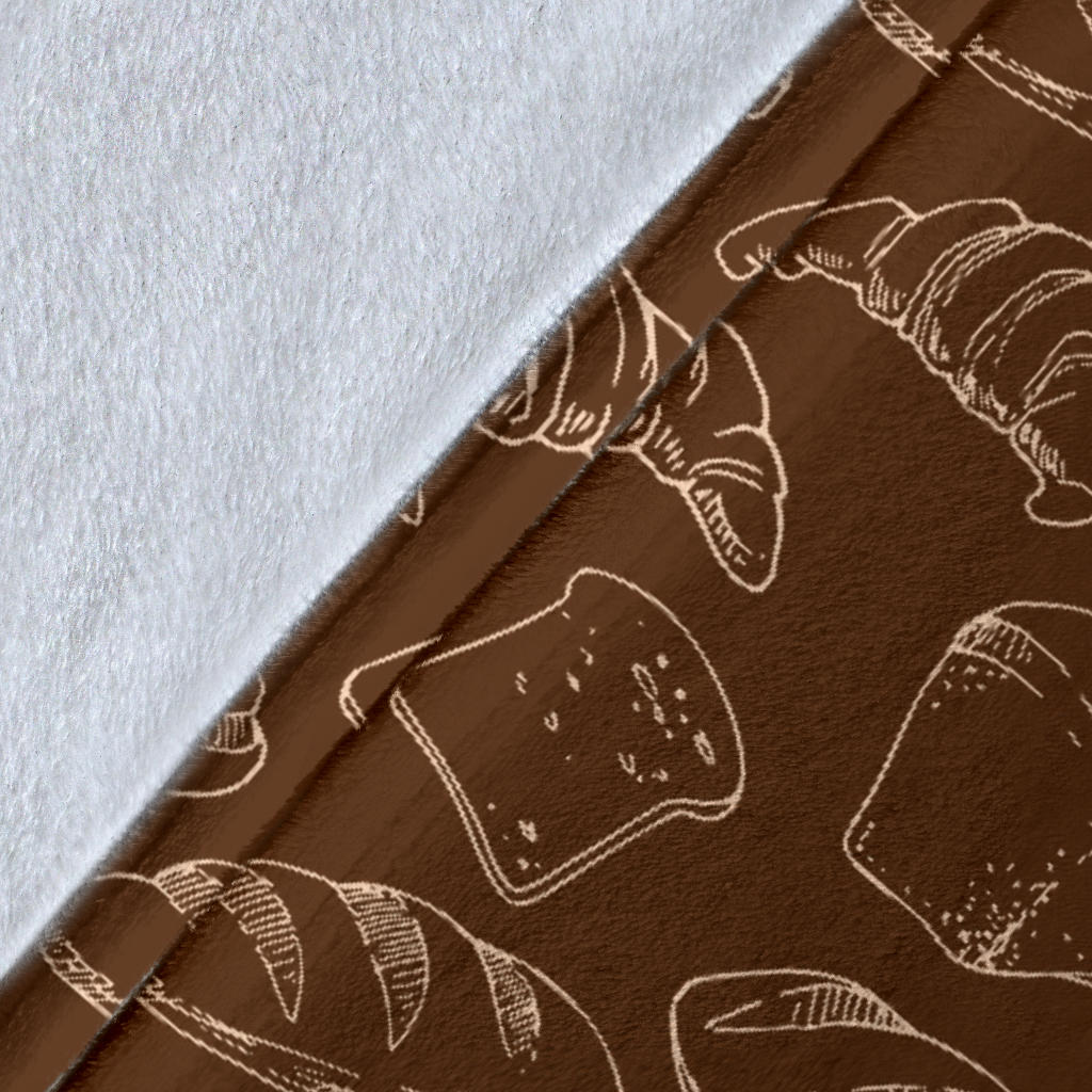 Bread Pattern Print Design 02 Premium Blanket