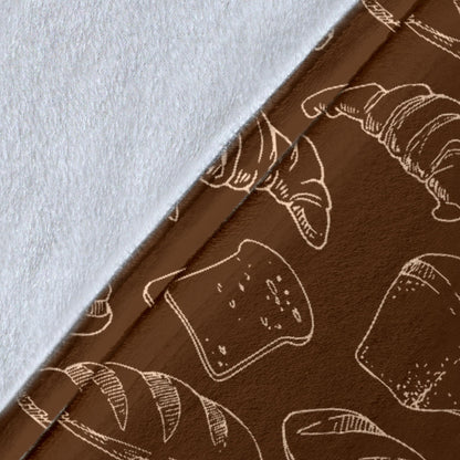Bread Pattern Print Design 02 Premium Blanket