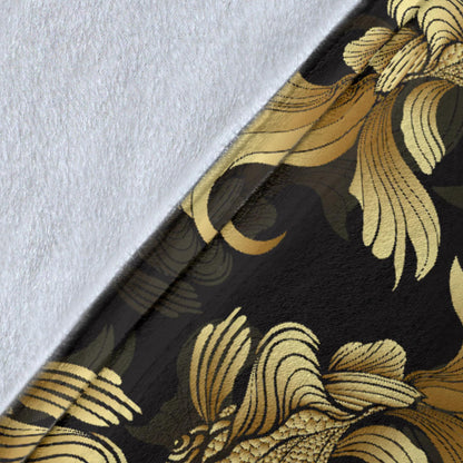 Goldfish Pattern Print Design 02 Premium Blanket
