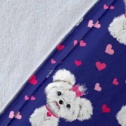 Maltese Pattern Print Design 02 Premium Blanket