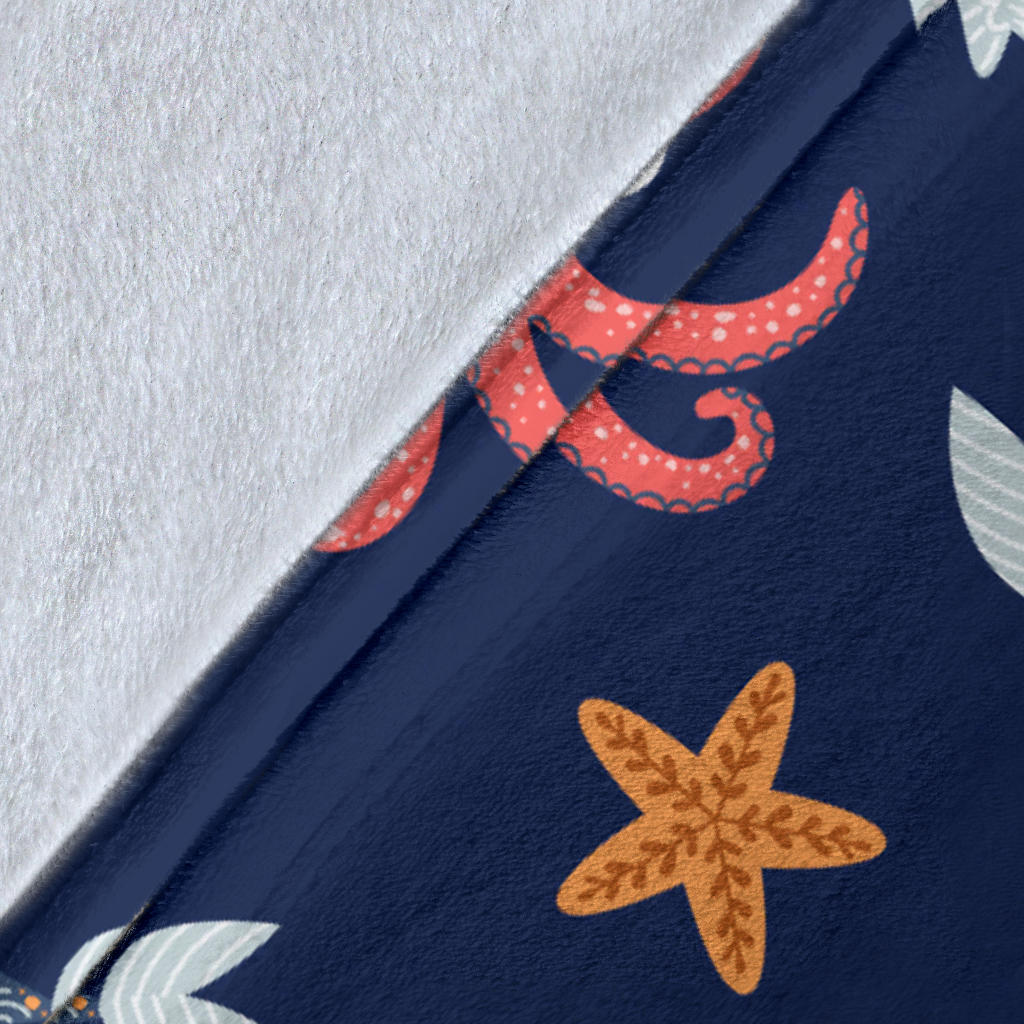 Octopus Pattern Print Design A04 Premium Blanket