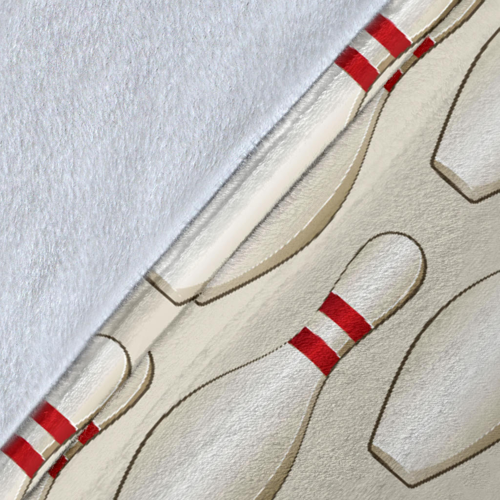 Bowling Pin Pattern Print Design 01 Premium Blanket