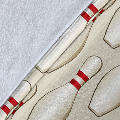 Bowling Pin Pattern Print Design 01 Premium Blanket