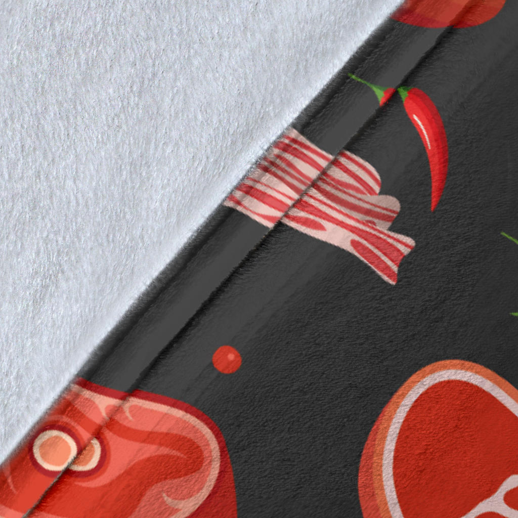 Meat Pattern Print Design 03 Premium Blanket
