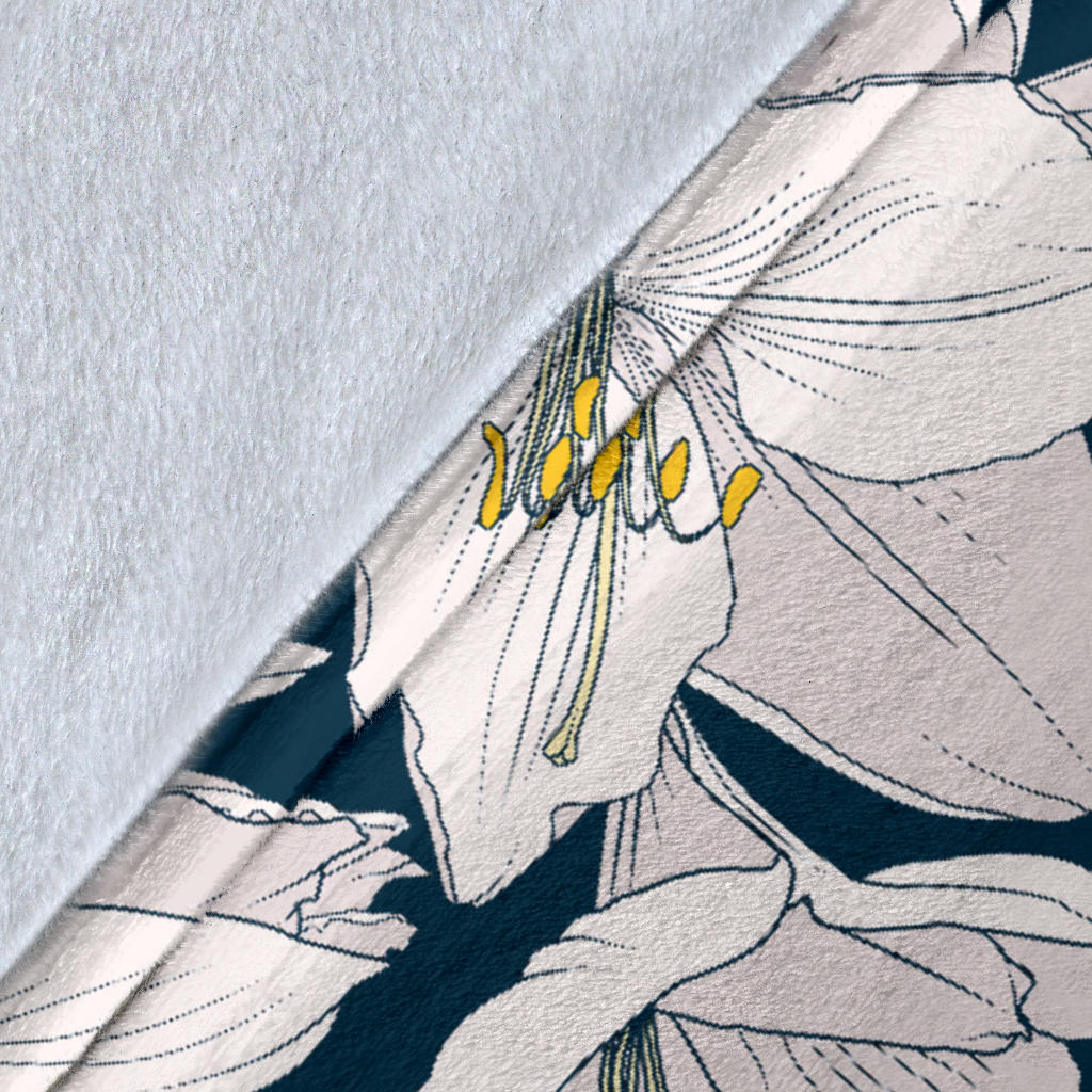Amaryllis Pattern Print Design 01 Premium Blanket