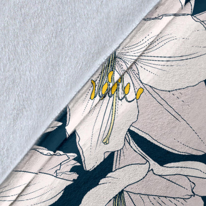 Amaryllis Pattern Print Design 01 Premium Blanket