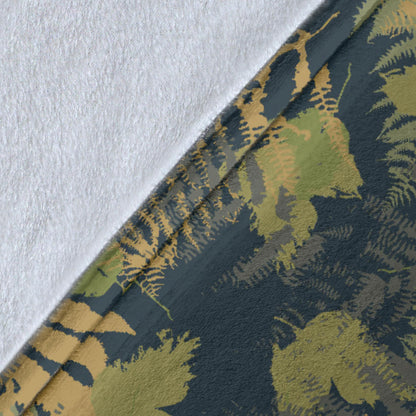 Camouflage Tropical Pattern Print Design 04 Premium Blanket