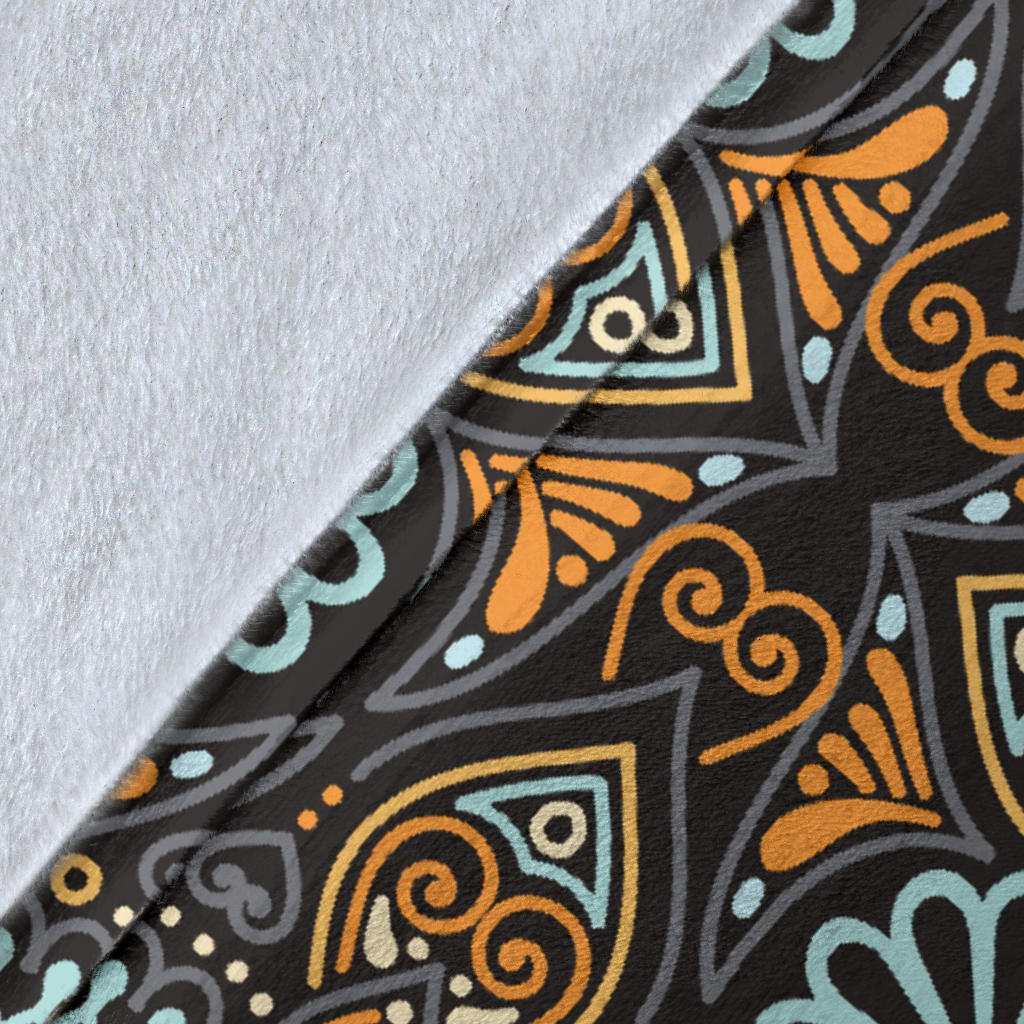 Mandala Pattern Print Design 05 Premium Blanket