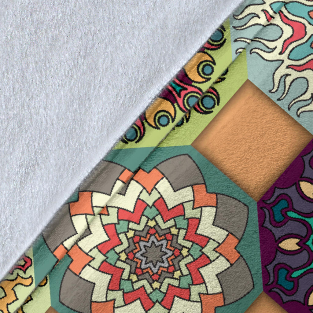 Boho Pattern Print Design 07 Premium Blanket