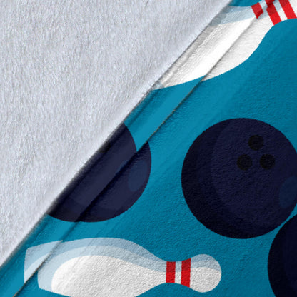 Bowling Pin Pattern Print Design 010 Premium Blanket
