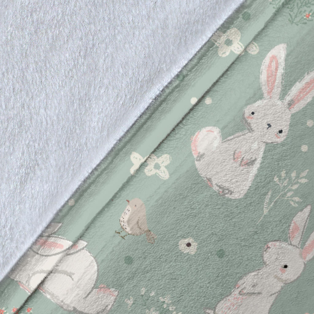 Bunny Pattern Print Design 03 Premium Blanket