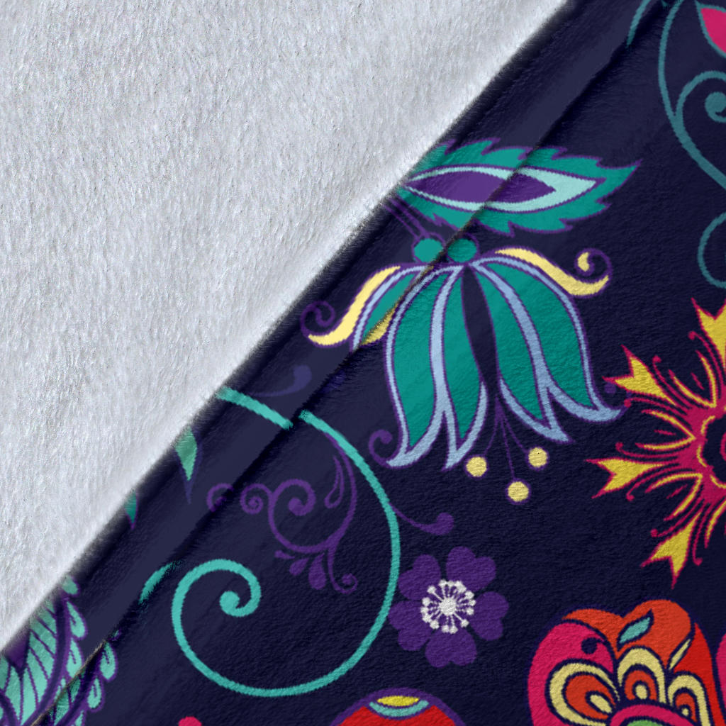 Paisley Boho Pattern Print Design A06 Premium Blanket