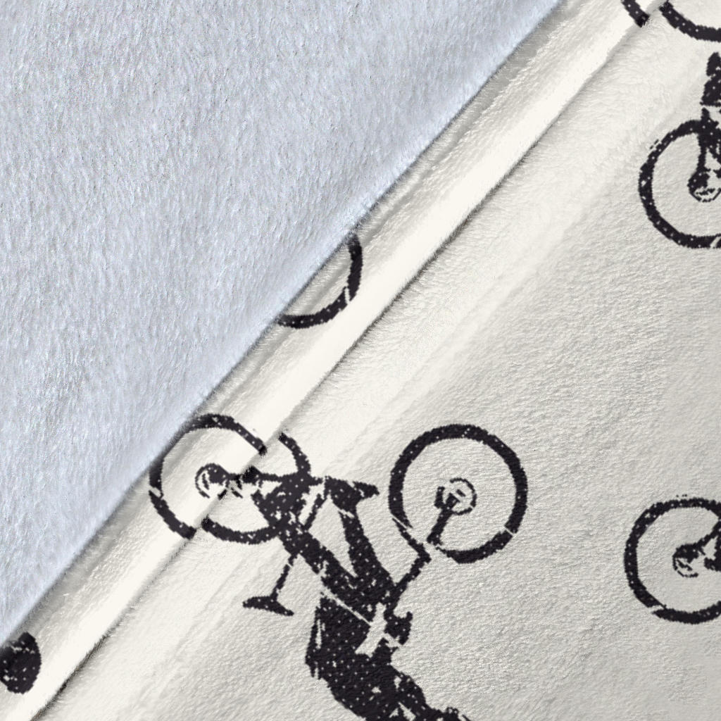 Mountain bike Pattern Print Design 01 Premium Blanket