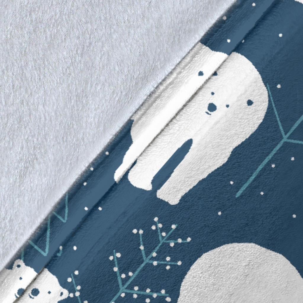 Polar Bear Pattern Print Design A01 Premium Blanket