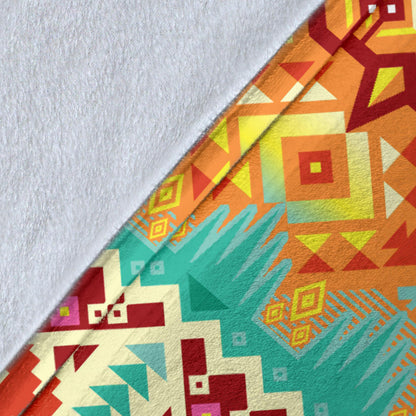 Aztec Pattern Print Design 03 Premium Blanket